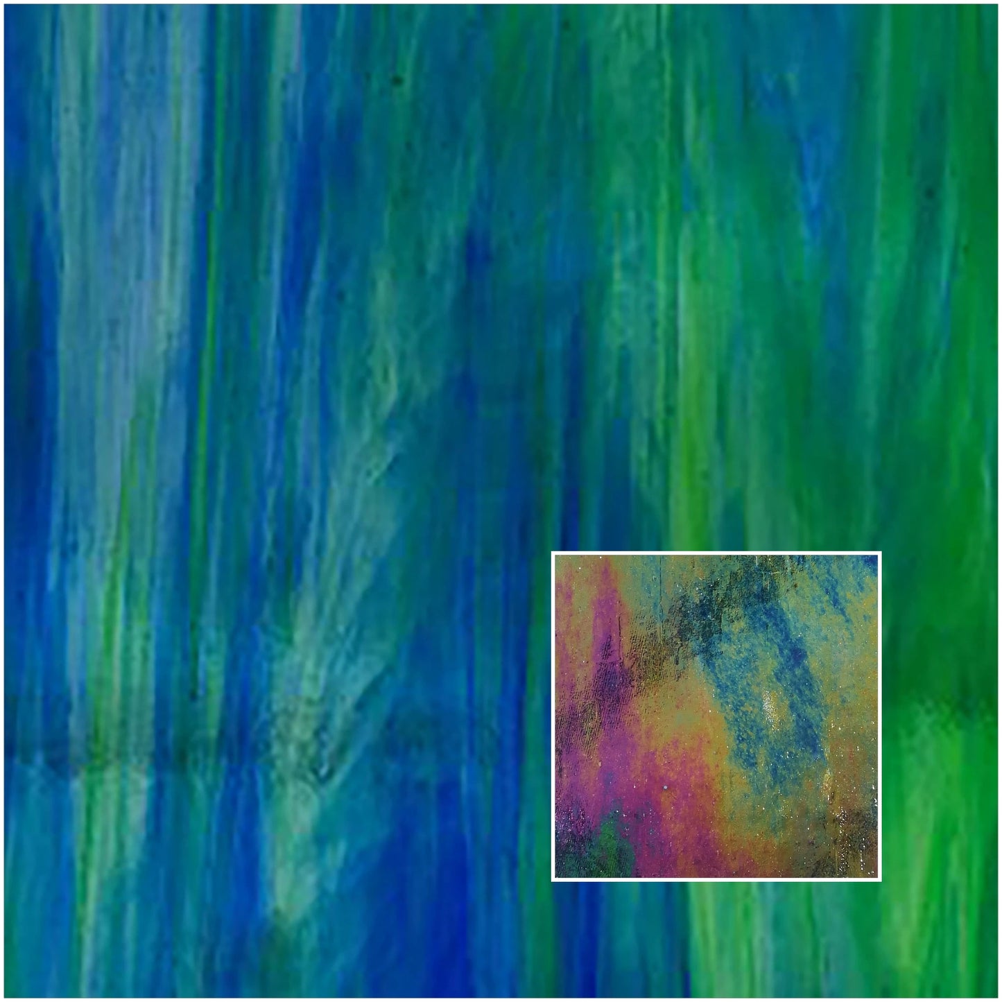 Dark Blue / Medium Green / White Iridised