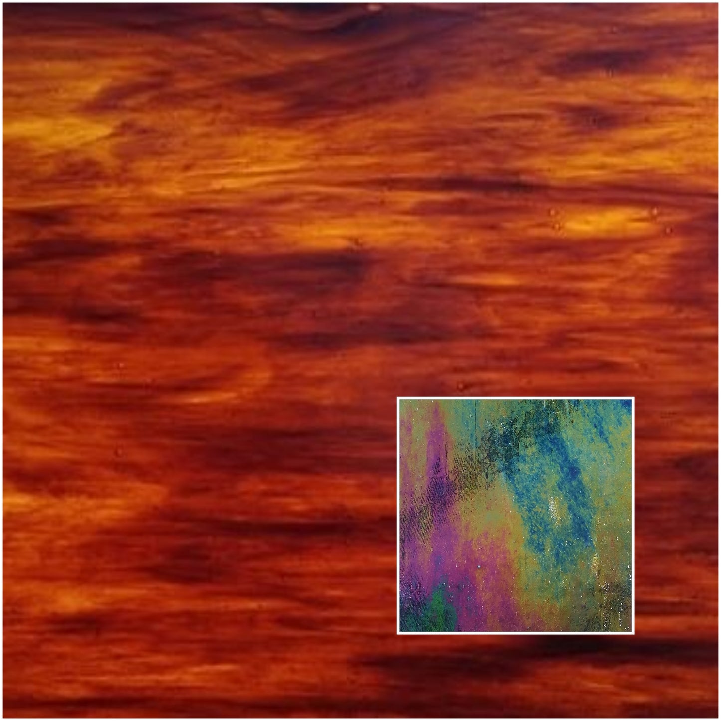 Medium Amber / Dark Amber Brown Iridised MO