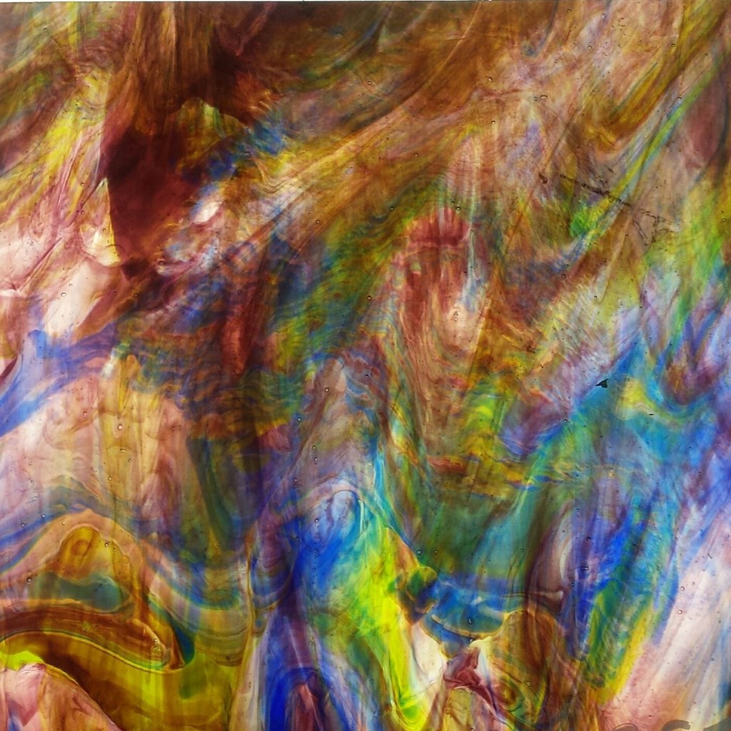 Dark Purple / Dark Blue / Yellow-Green / Streaky Clear T