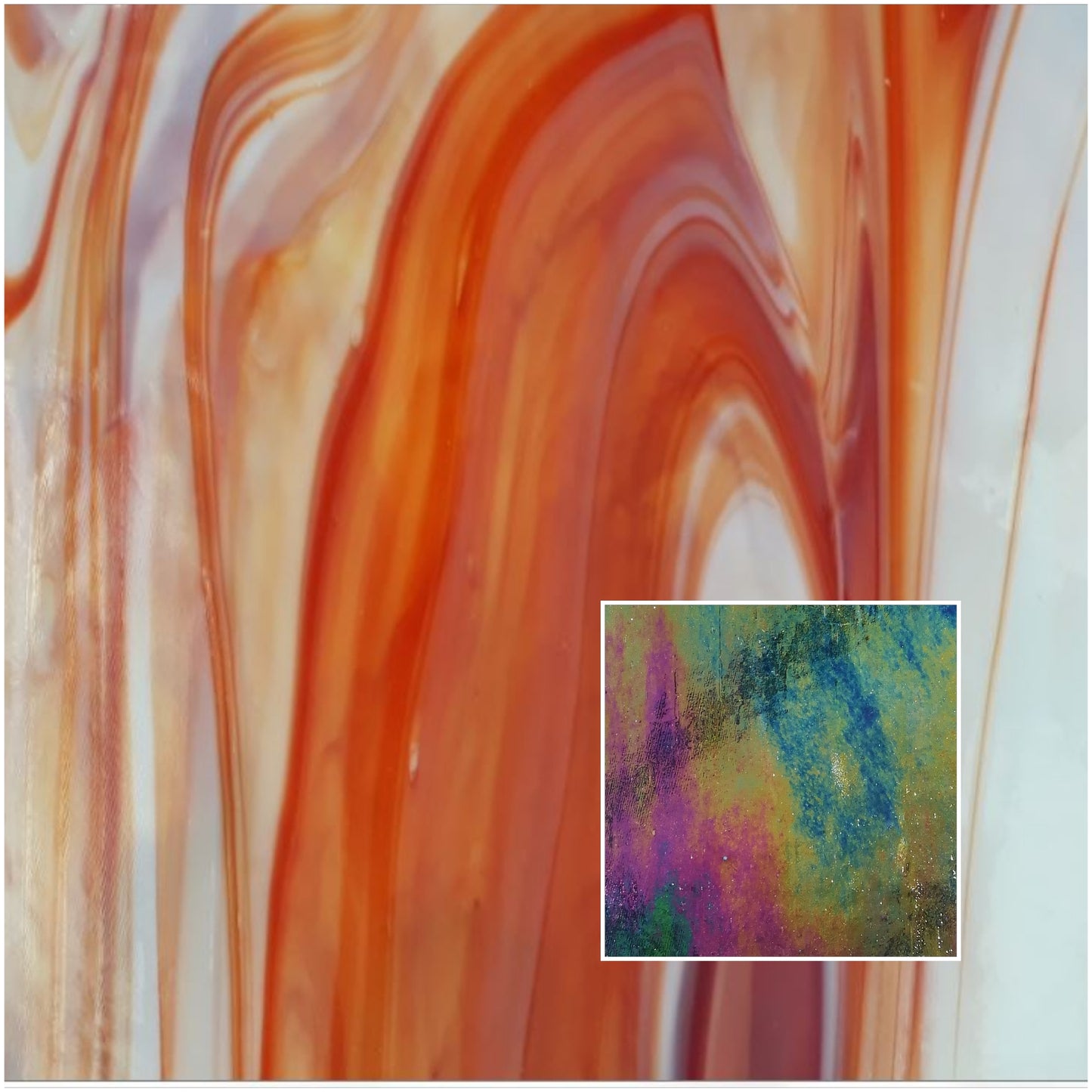 Orange / White Iridised O