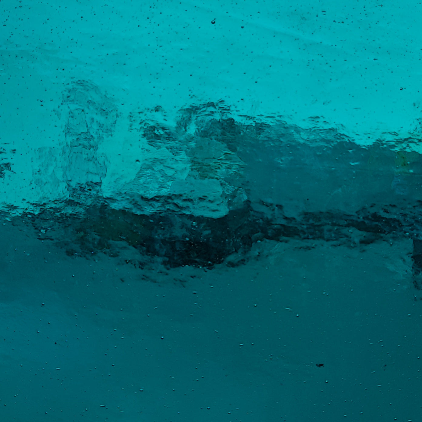 Aqua Blue-Green Double Rolled T