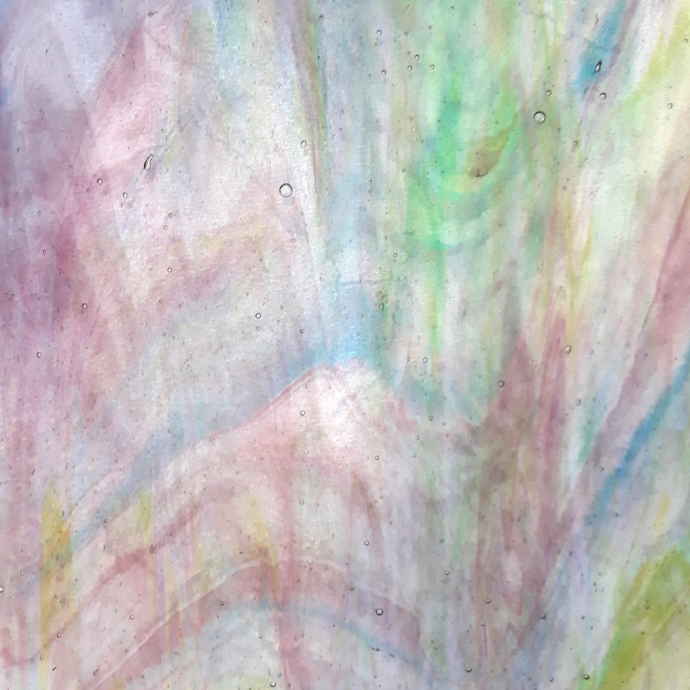 Medium Purple/ Yellow-Green / Sky Blue / Streaky Clear T