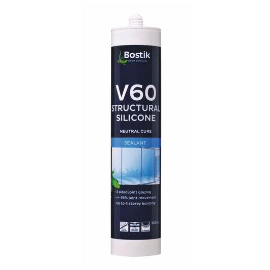 Bostik V60 Structural Silicone Neutral Cure Sealant Clear