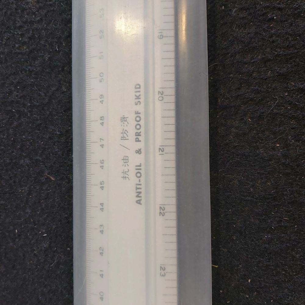 Aluminium Ruler anti skid 1metre