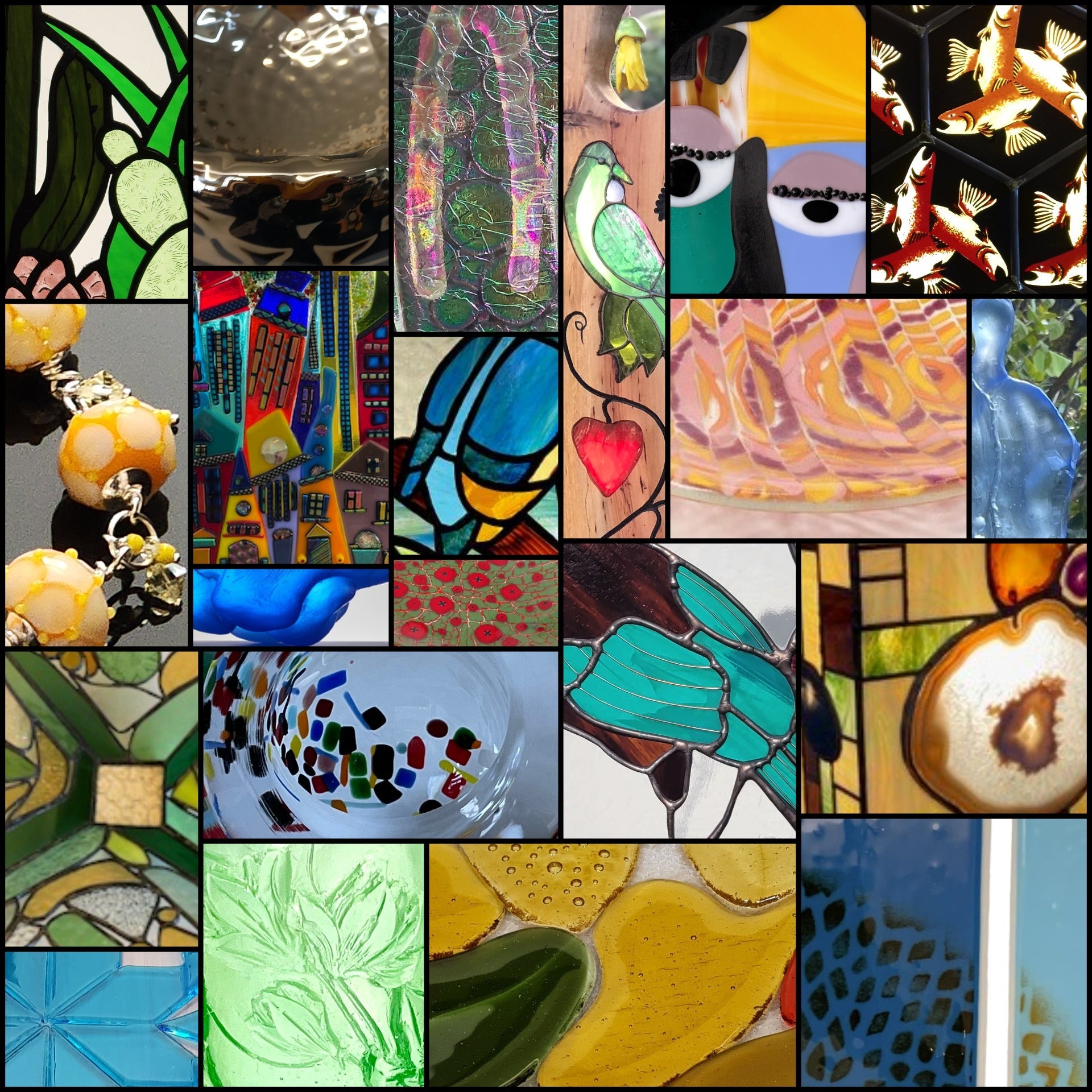 Glass Samples Collage Glass Art available – Glass Station