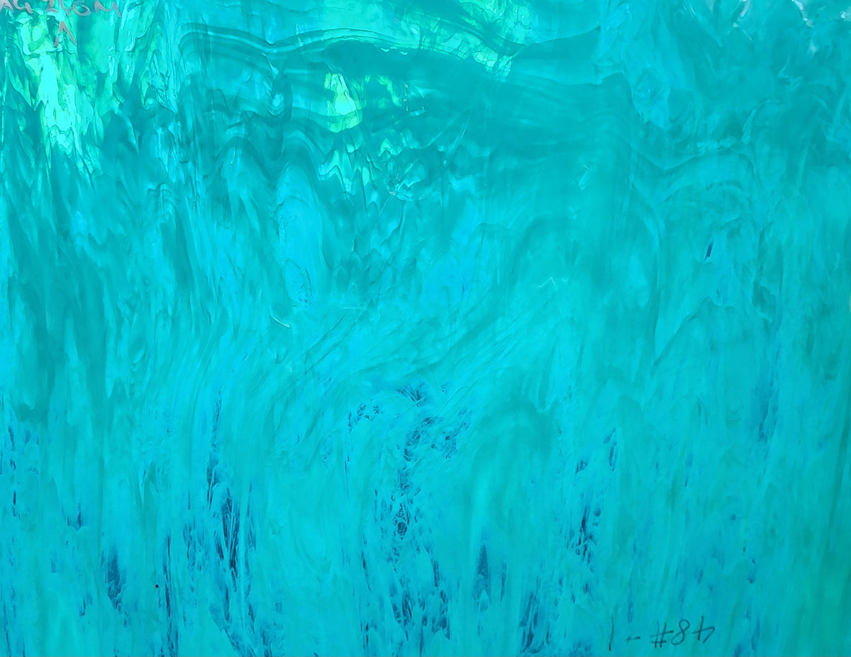 Teal/White Wispy M