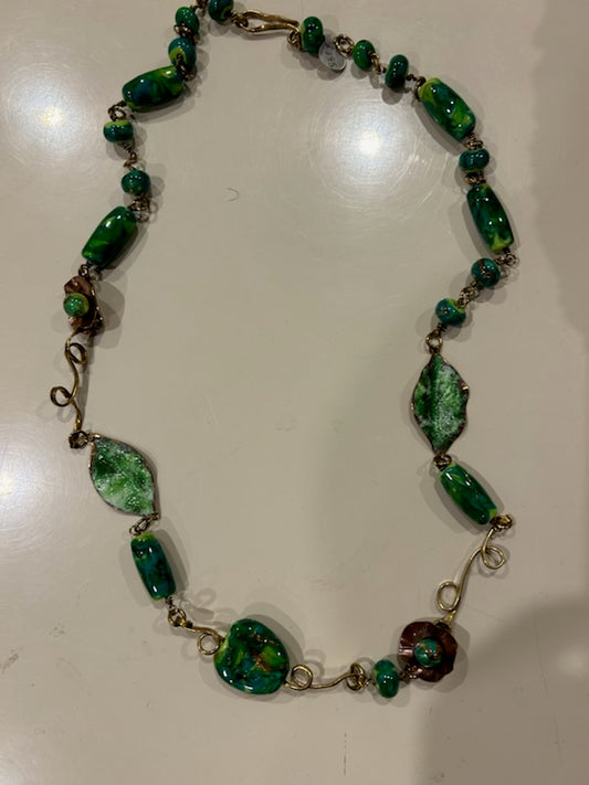 Frances Hanson - Necklace - The Grass is Greener (sold)