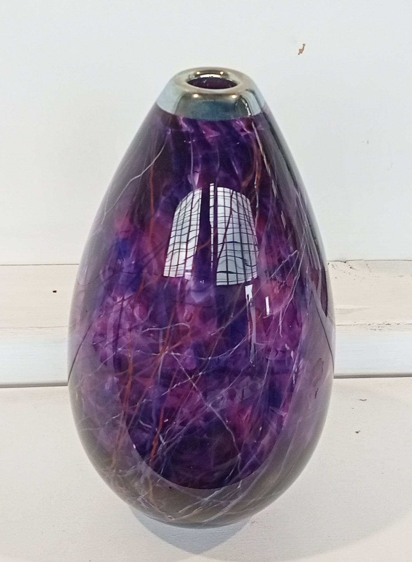 Keith Grinter - Teardrop Vase Violet