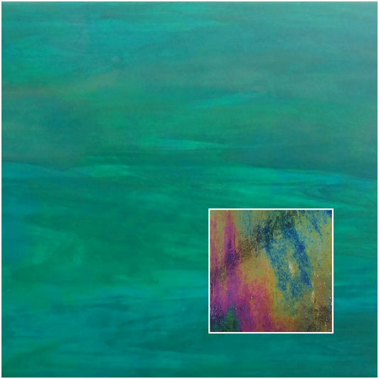 Aqua Green / White Iridised O