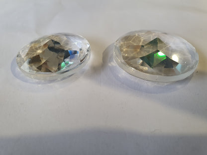 Round Clear Faceted Jewels (Double Faceted) T