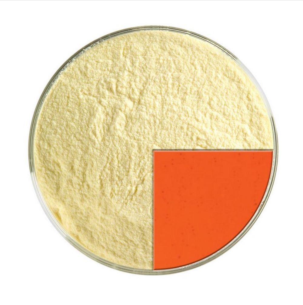 Orange Round Container Powder Orange Frit Powder O – Glass Station