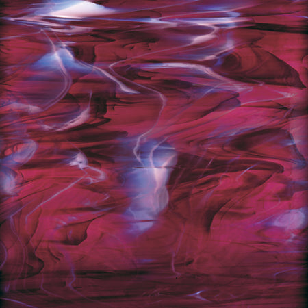 Dark purple white wispy hobby craft glass